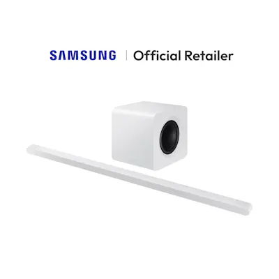 Samsung Ultra Slim Soundbar HW-S801D 3.1.2ch Sub Woofer - White
