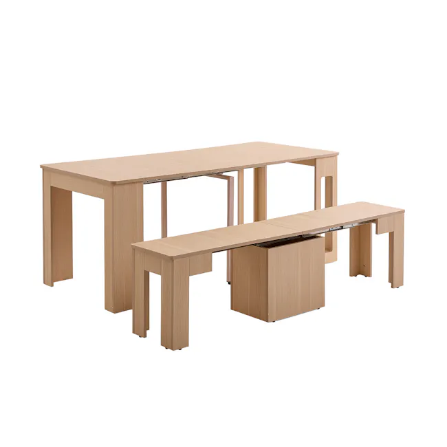 Flexi-Table Extendable Dining Table 0.4m-1.8m - Natural - 4