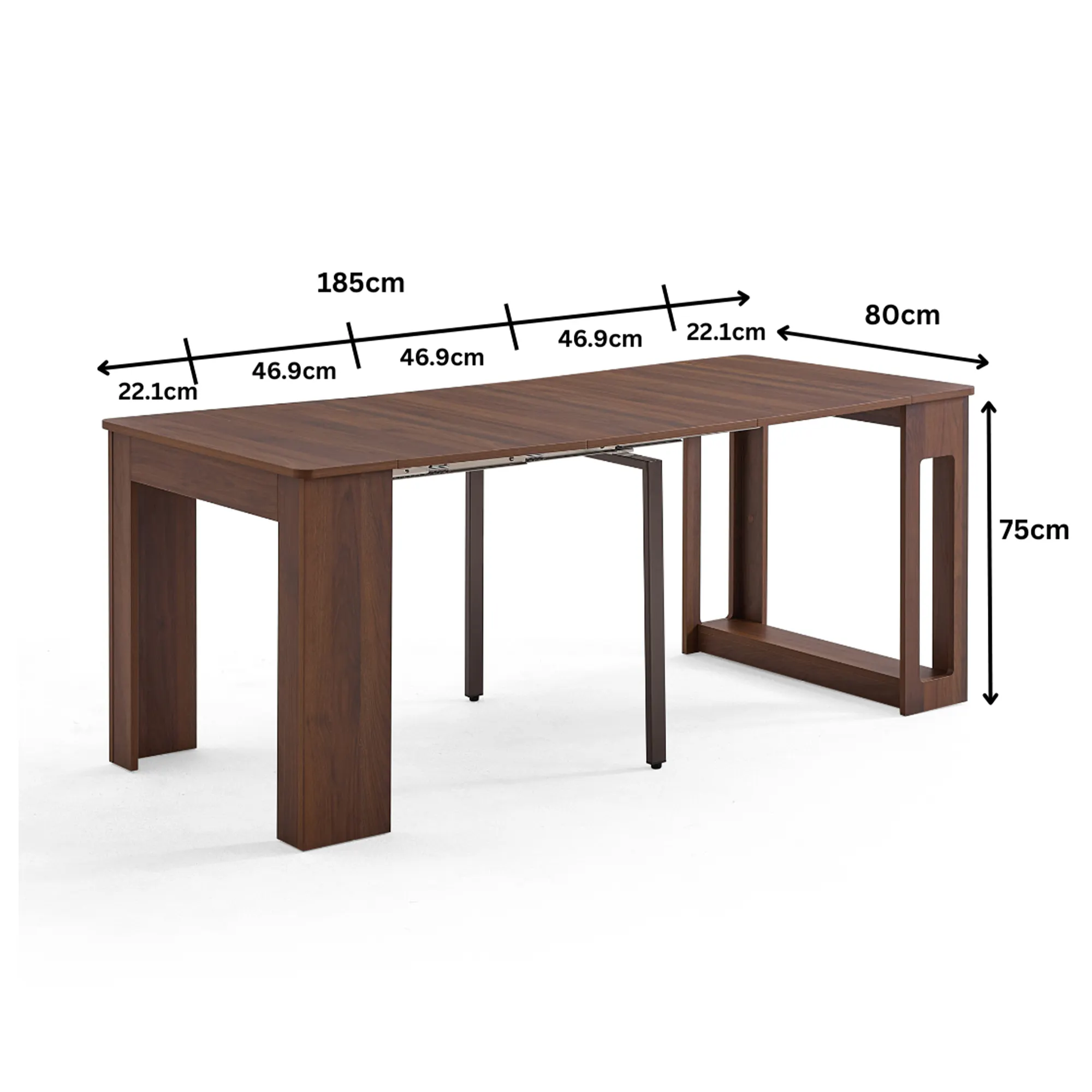 Flexi-Table Extendable Dining Table 0.4m-1.8m - Natural - 13