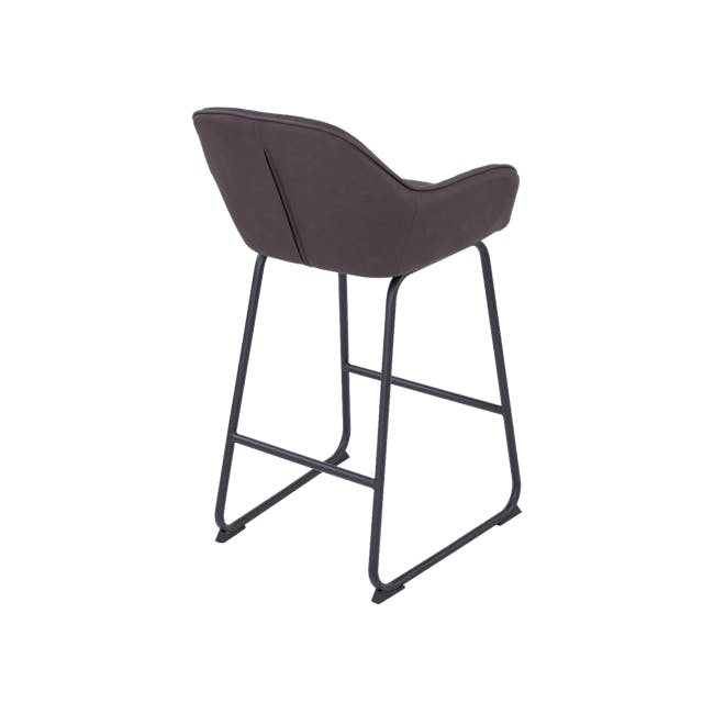 Edson Counter Chair - Mocha (Faux Leather) - 4