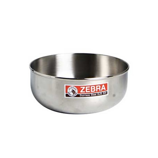 Zebra Stainless Steel Water Bowl (4 Sizes) - 0