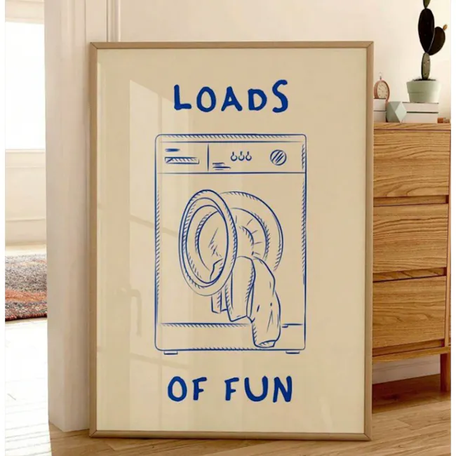Loads of Fun Laundry Stretched Canvas 30 x 40 cm - 10