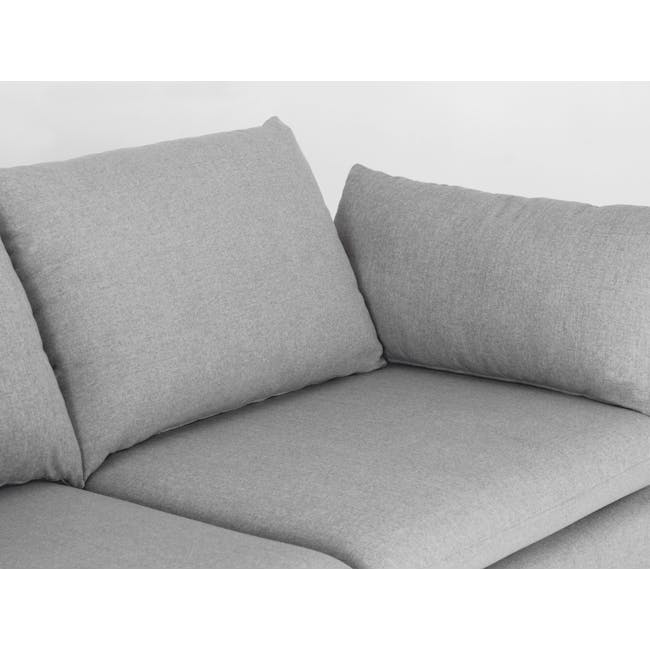 Astrid 3 Seater Sofa - Natural, Slate - 7 - Grey fabric sofa, minimalist design, comfortable cushions, soft texture, modern