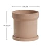 Mario Terracotta Pot with Saucer - Small - 5