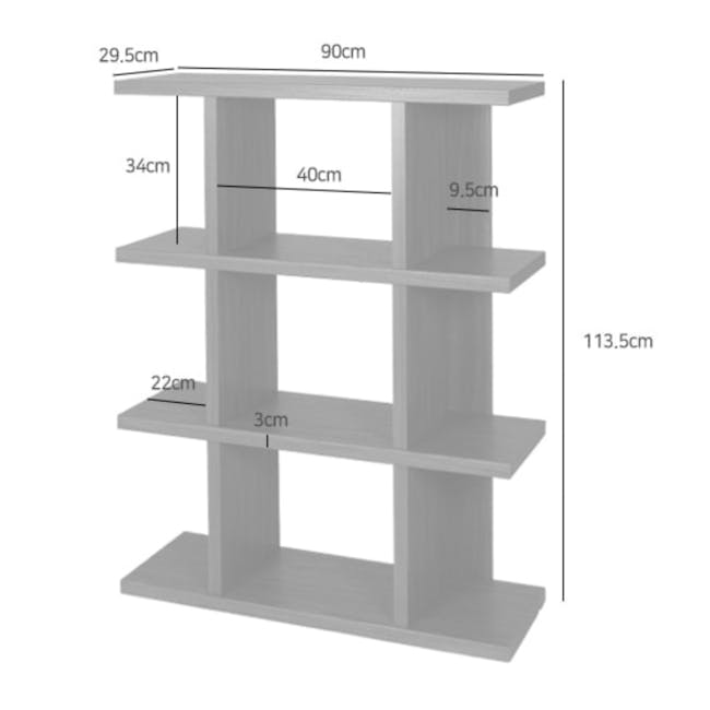 Jael Bookcase 0.9m - Oak - 8