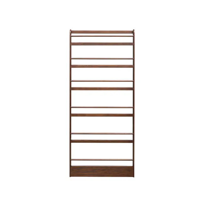 Micel 6 Tier Wall Shelf 0.8m - Walnut - 1
