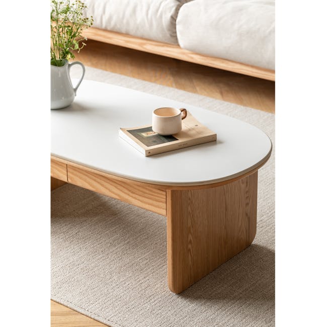 Amie Drawer Coffee Table 1.05m (Sintered Stone) - 6