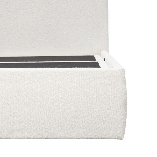 Arianna King Storage Bed - White Boucle - 18