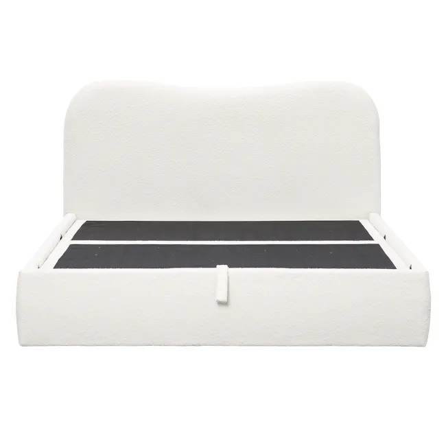 Arianna King Storage Bed - White Boucle - 6