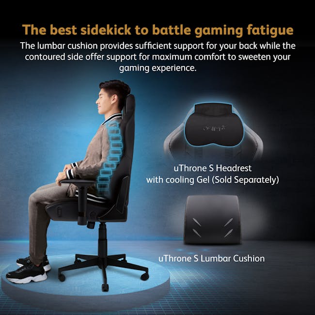 OSIM uThrone S Gaming Chair with Customizable Massage - Black - 5