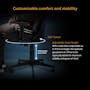 OSIM uThrone S Gaming Chair with Customizable Massage - Black - 7