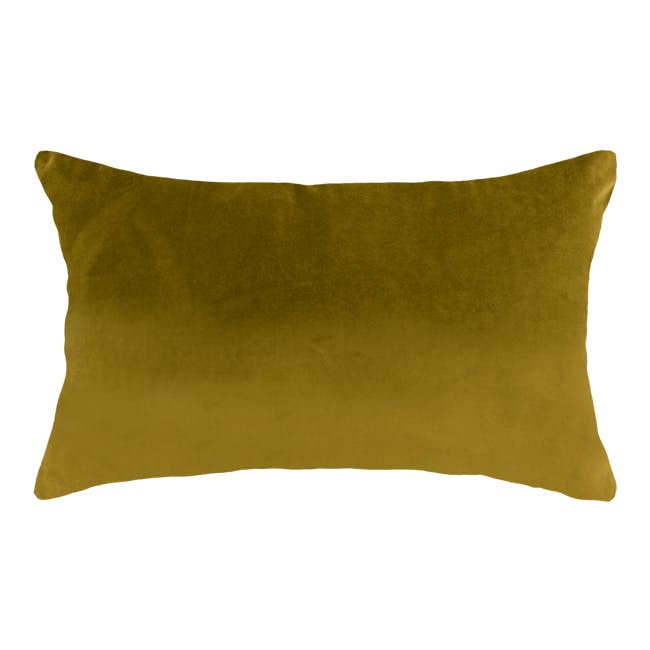 Alyssa Velvet Lumbar Cushion Cover - Mustard - 0