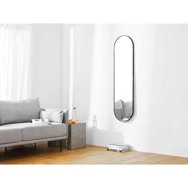 Arvi Oval Full-Length Mirror 40 x 150 cm - Black - 1