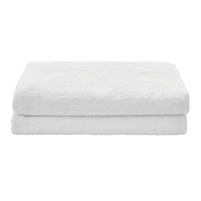 EVERYDAY Bath Sheet - White (Set of 2) - 0