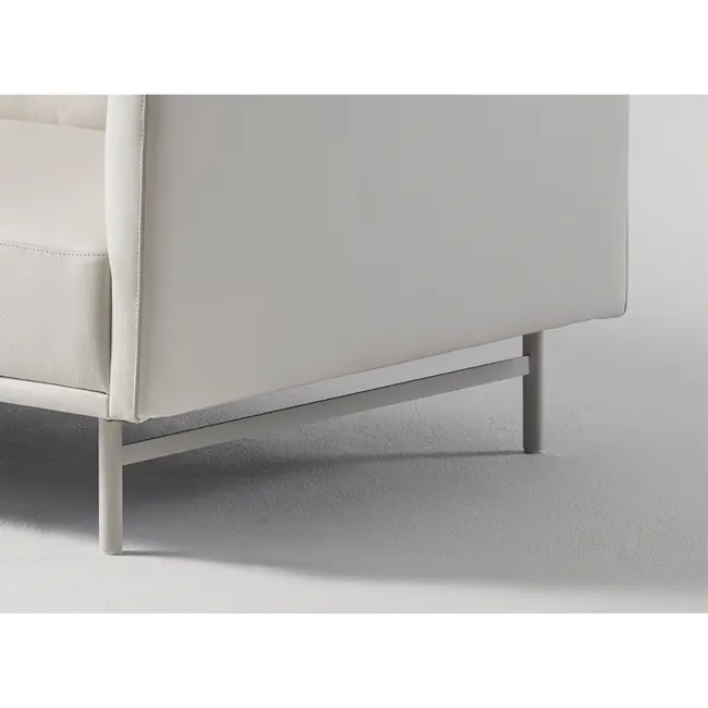 Pave Ottoman - Warm White (Top Grain Leather) - 5