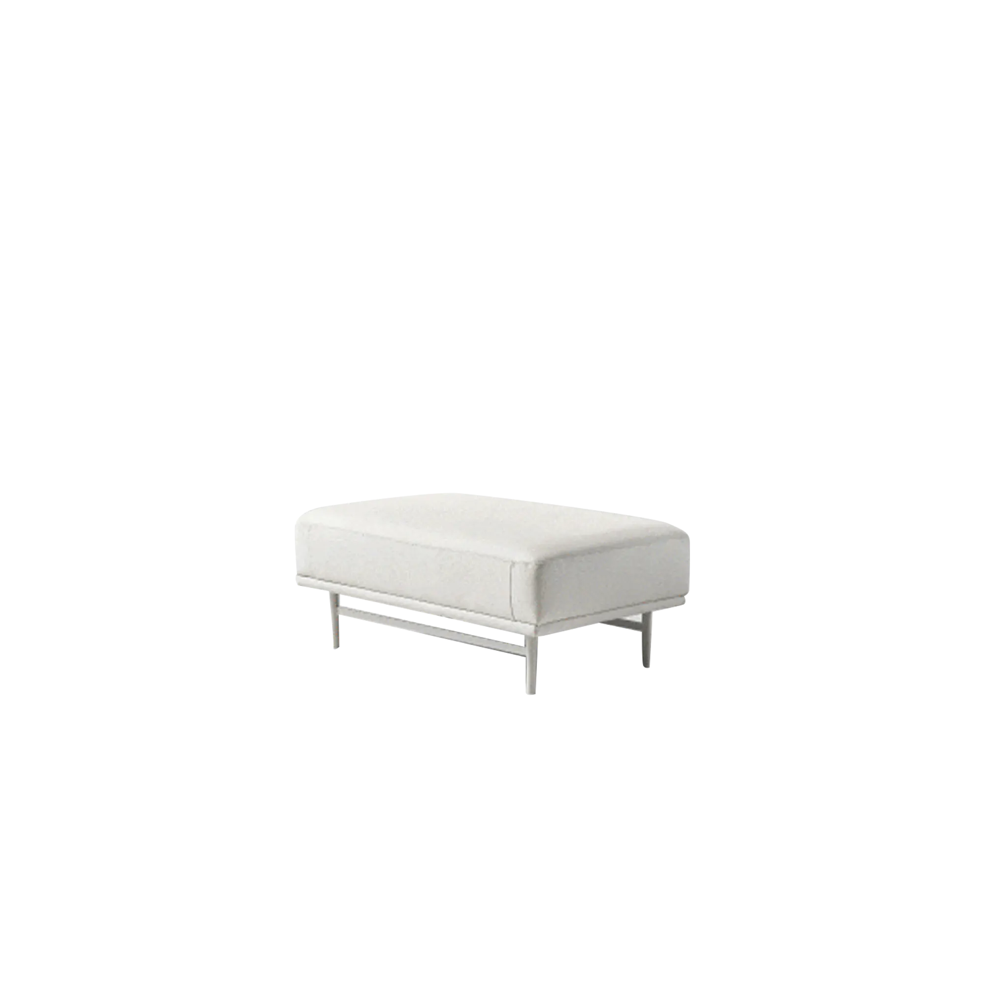 Pave Ottoman - Warm White (Top Grain Leather)