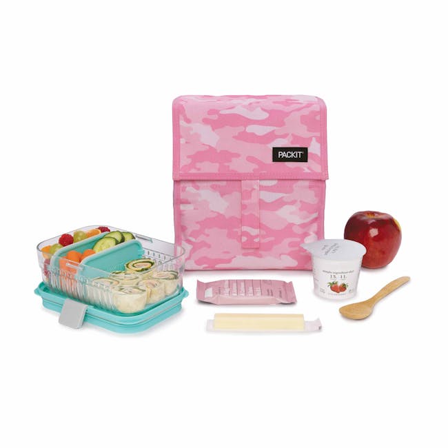 PackIt Freezable Lunch Bag - Pink Camo - 2