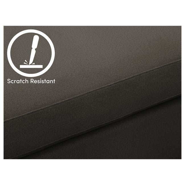 Ashley L-Shaped Lounge Sofa - Mink Grey (Scratch Resistant Fabric) - 5