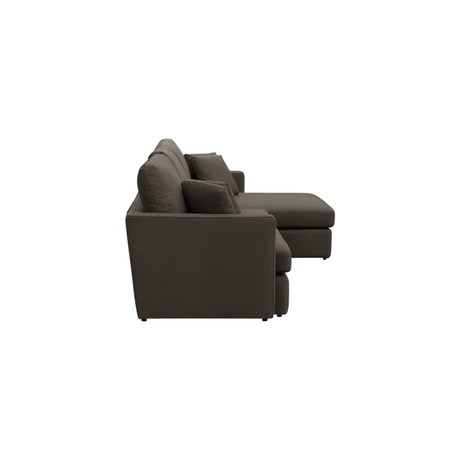 Ashley L-Shaped Lounge Sofa - Mink Grey (Scratch Resistant Fabric) - 4