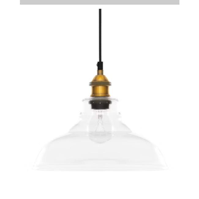 (As-is) Olson Glass Pendant Lamp - 1 - Elegant pendant light fixture, Transparent glass shade, Industrial-style lampshade