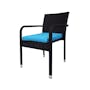 Boulevard Outdoor Dining Set with 4 Chair - Blue Cushion - 2