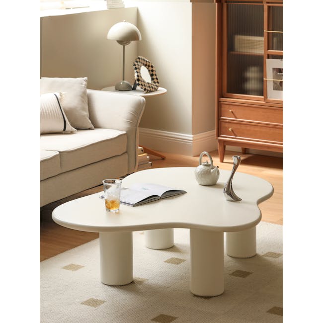 (As-is) Cloud Coffee Table 1m - Ivory - 3 - 17