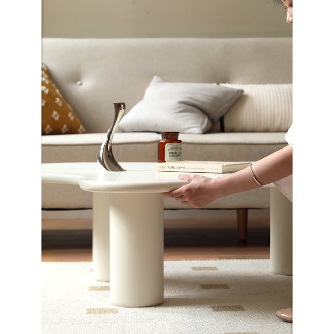 (As-is) Cloud Coffee Table 1m - Ivory - 3 - 11