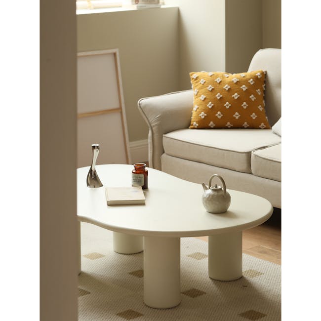 (As-is) Cloud Coffee Table 1m - Ivory - 3 - 13