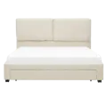 Delcie Drawer King Bed - Cream