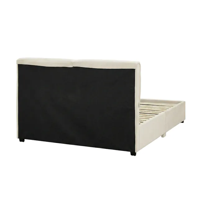 Delcie Drawer King Bed - Cream - 9