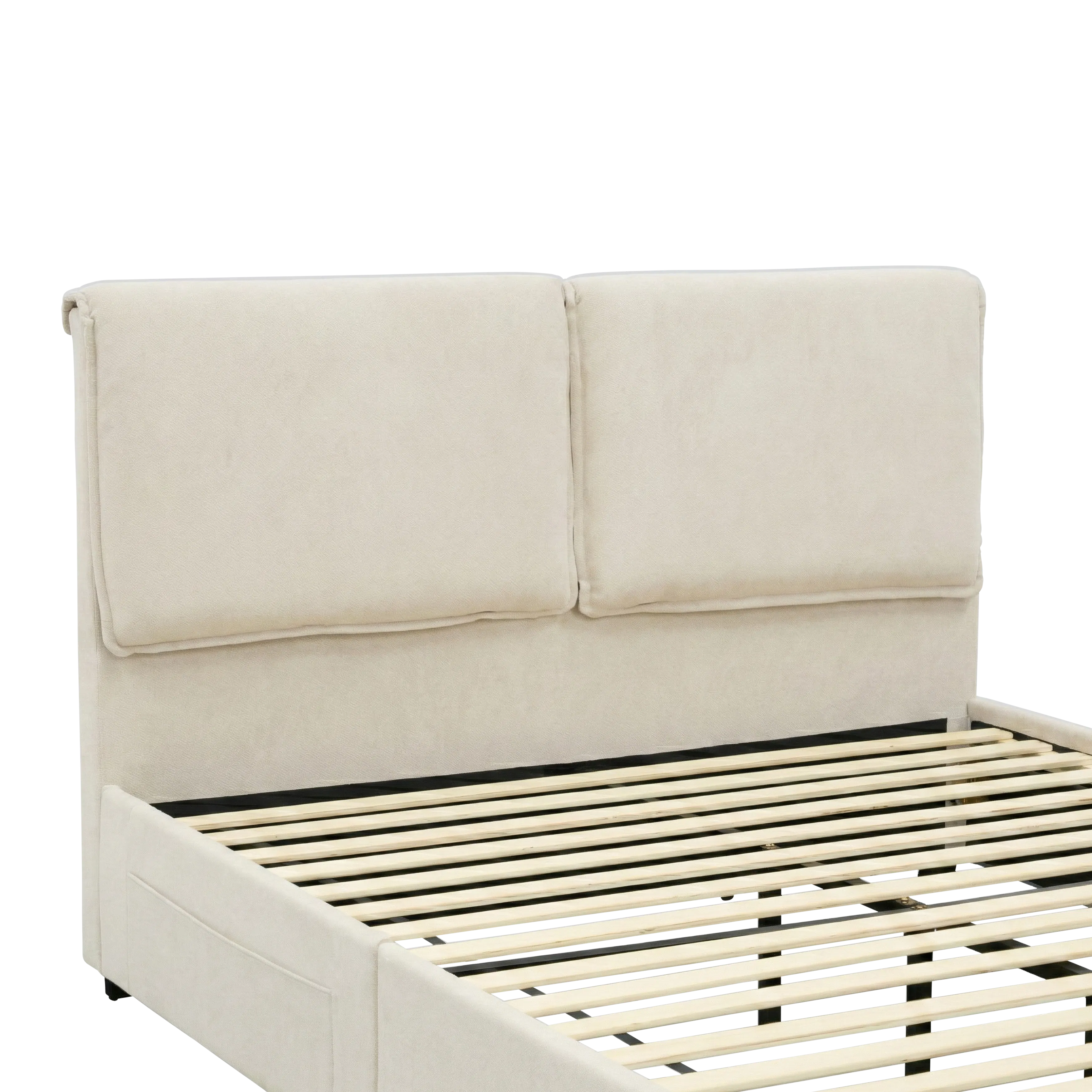 Delcie Drawer King Bed - Cream - 10