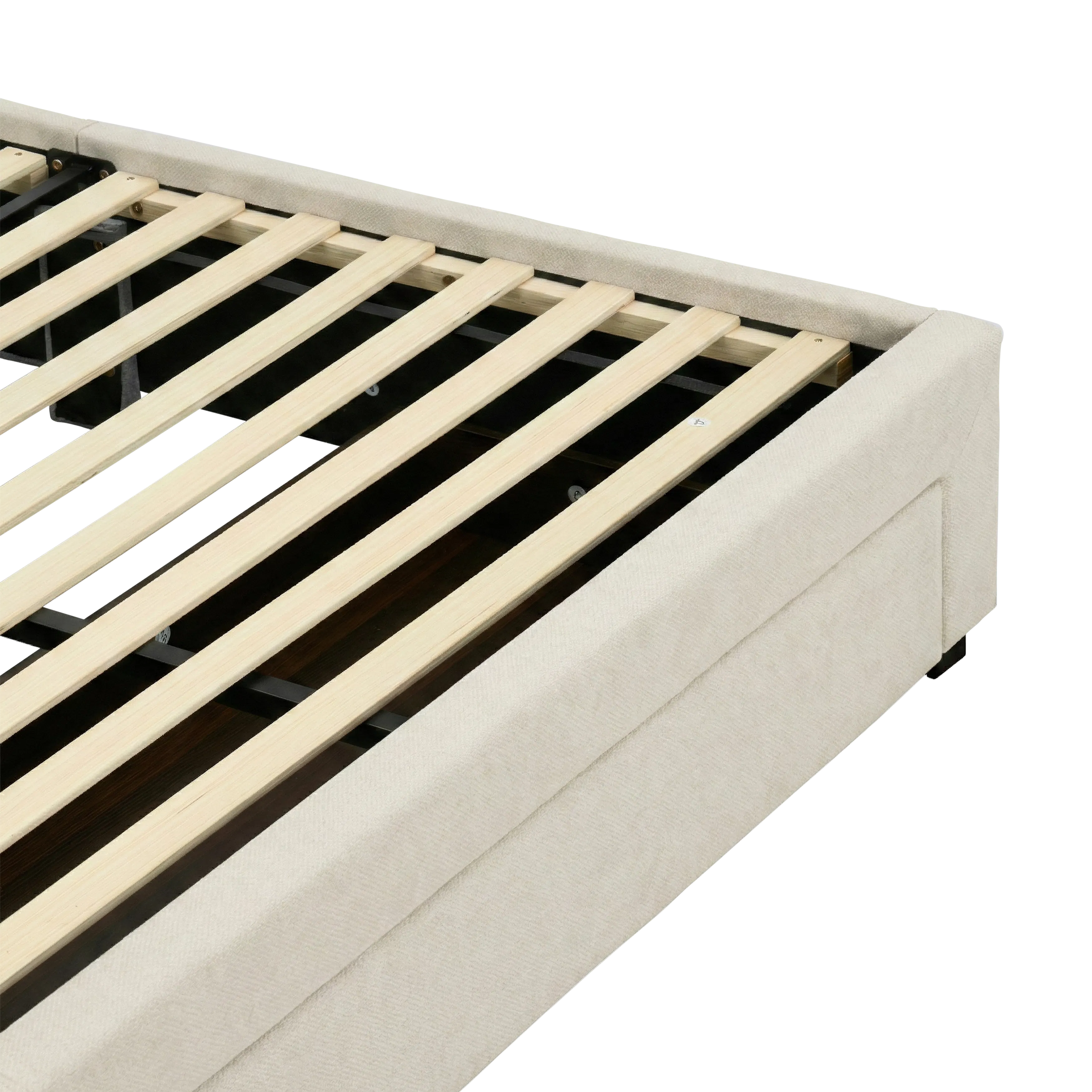 Delcie Drawer King Bed - Cream - 12