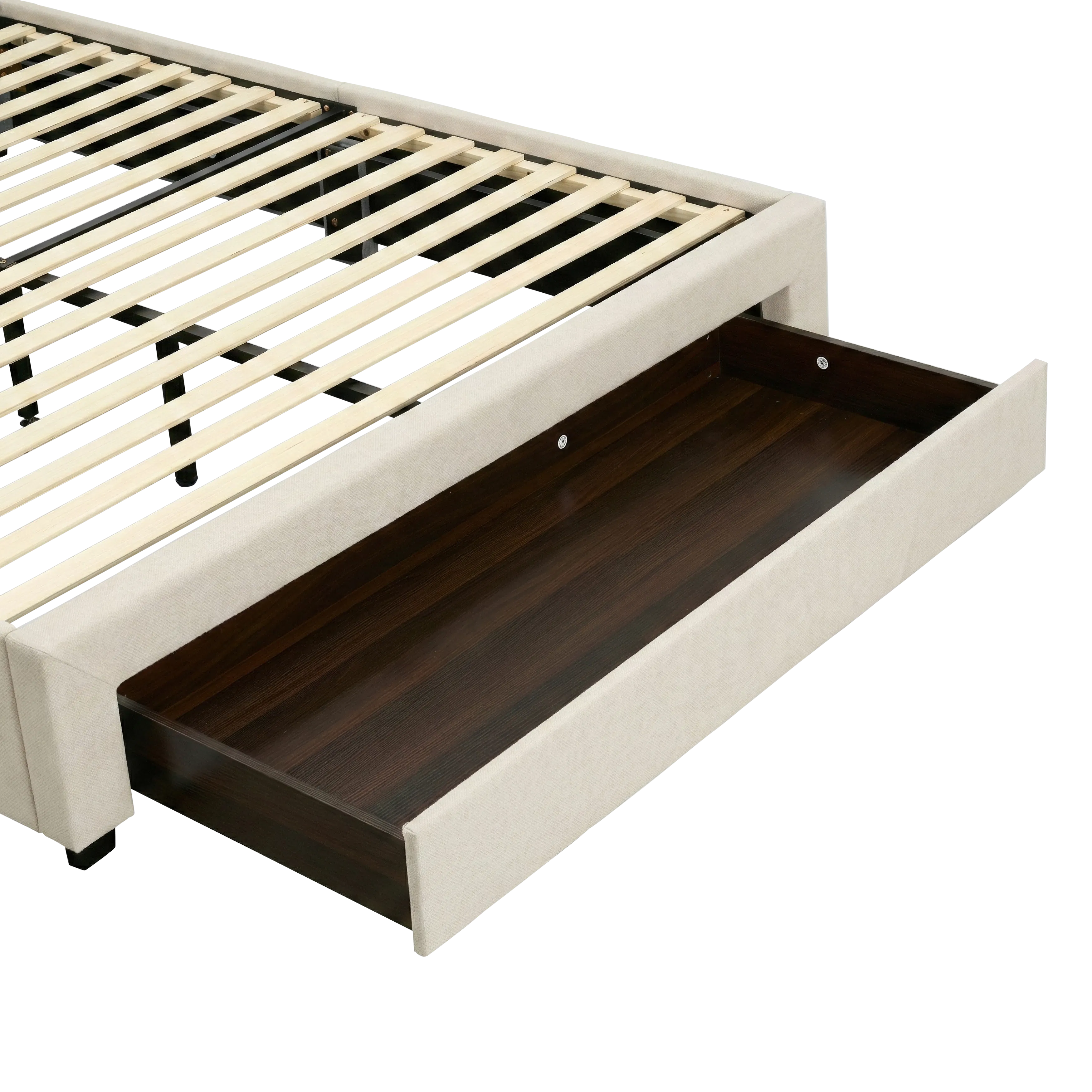 Delcie Drawer King Bed - Cream - 13