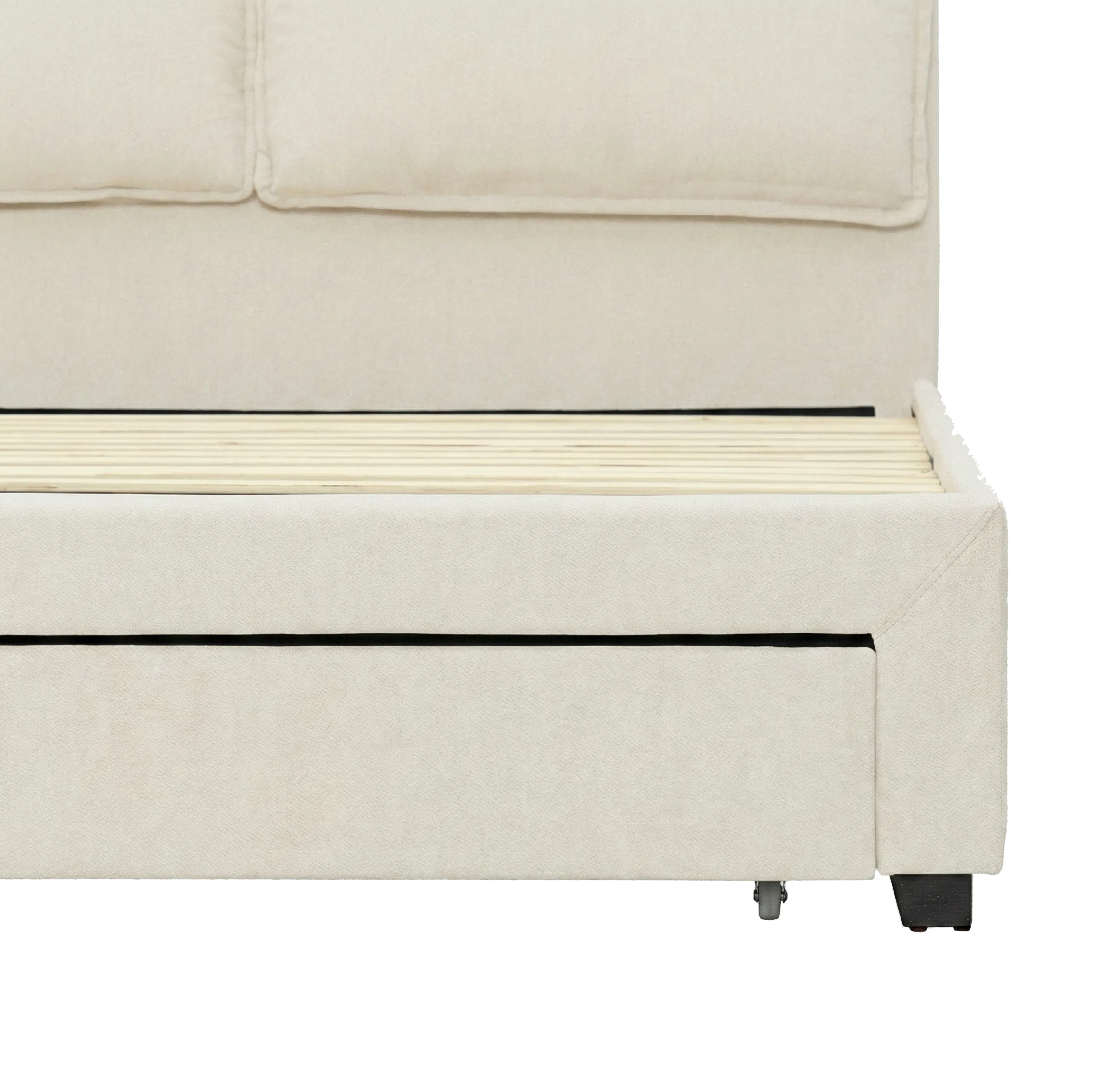 Delcie Drawer King Bed - Cream - 14