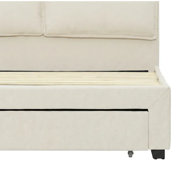 Delcie Drawer King Bed - Cream - 14