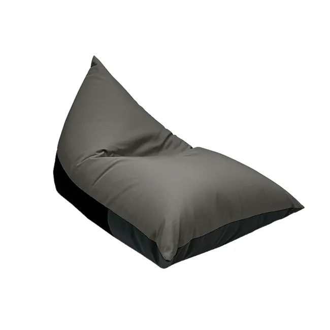 Splash Waterproof Outdoor Triangle Bean Bag - Warm Grey - 1 - Grey cushion, modern design, elegant piece, minimalist decor