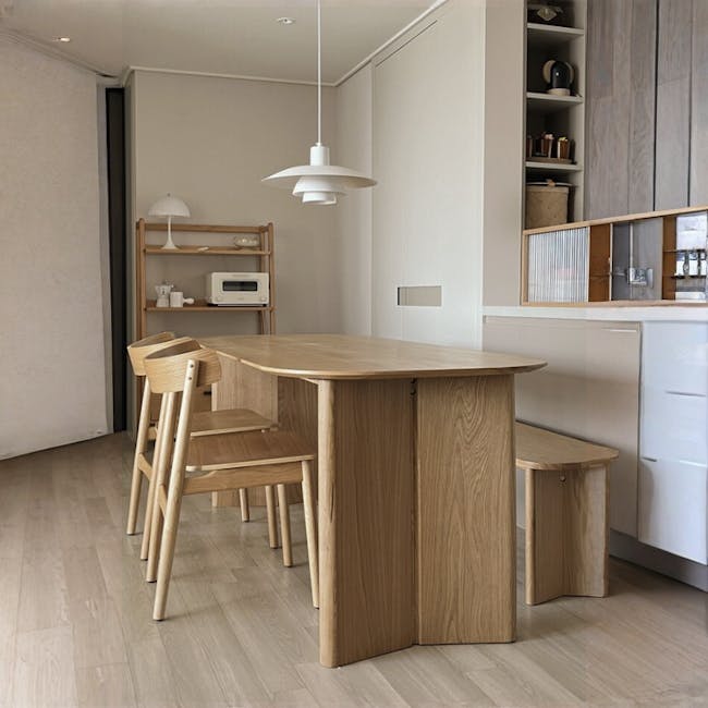 Benn Dining Chair - 10 - Wooden dining table, minimalist kitchen, modern dining room, light wooden chairs, sleek dining