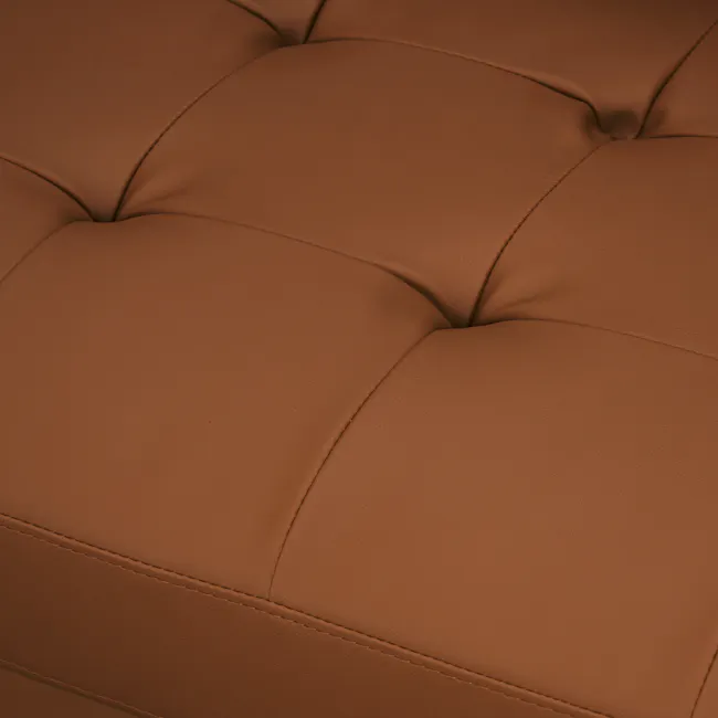 Nolan L-Shaped Sofa - Auburn Brown (Faux Leather) - 15