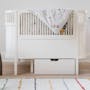 Sebra Baby & Junior Bed - Classic Grey - Classic White - 2