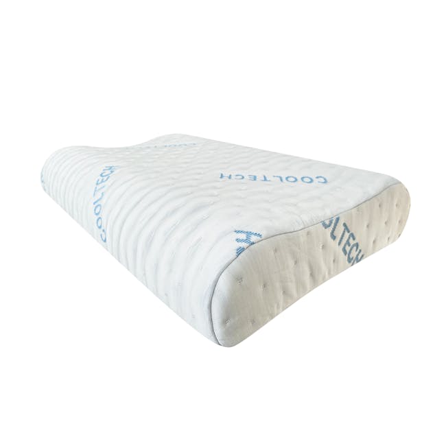 Intero Air-Pass CoolTech Charcoal Memory Foam Pillow Contour - 6