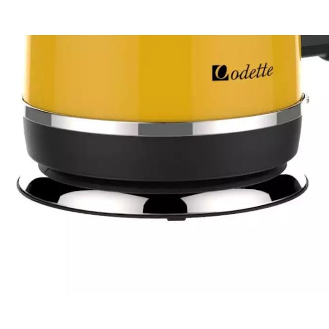 Odette Streamline 1.7L Stainless Steel Electric Kettle - Yellow - 3