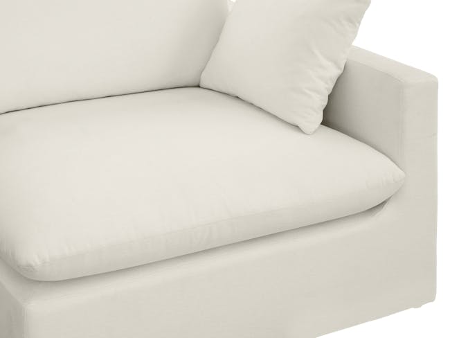 Russell 3 Seater Sofa with Ottoman - Oat (Eco Clean Fabric) - 6