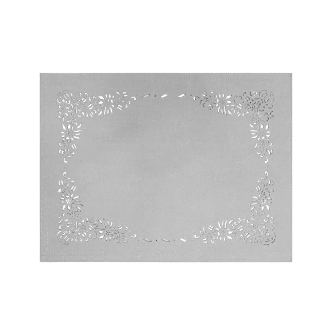 RAPEE Jardin Placemat - Red - 3 - Lace-edged, elegant, floral, border, decorative, intricate, ornate, soft, subtle
