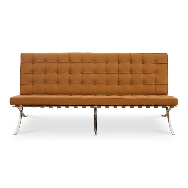 Benton 3 Seater Sofa - Tan (Genuine Cowhide) - 0