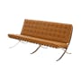 Benton 3 Seater Sofa - Tan (Genuine Cowhide) - 1