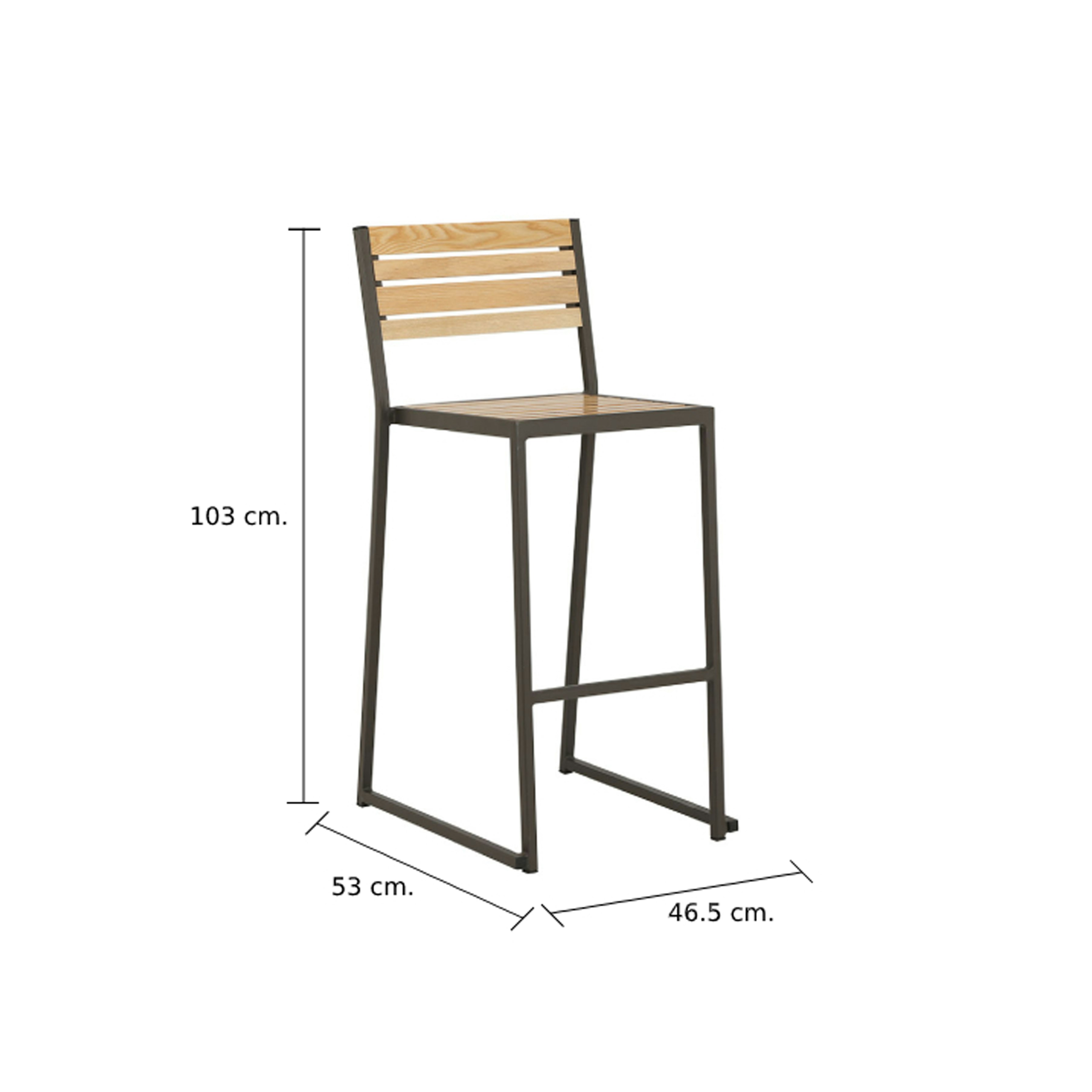 Zack Outdoor Bar Chair, HV Modern Outdoor Tables, Chairs & Storage HipVan