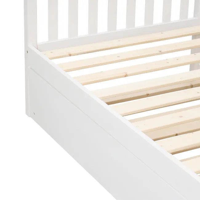 Miko Single Trundle Bed - White - 13