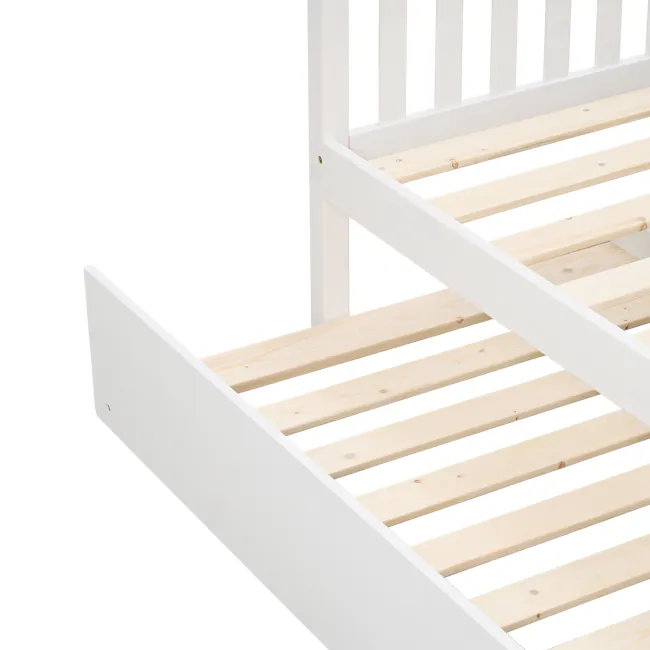 Miko Single Trundle Bed - White - 16