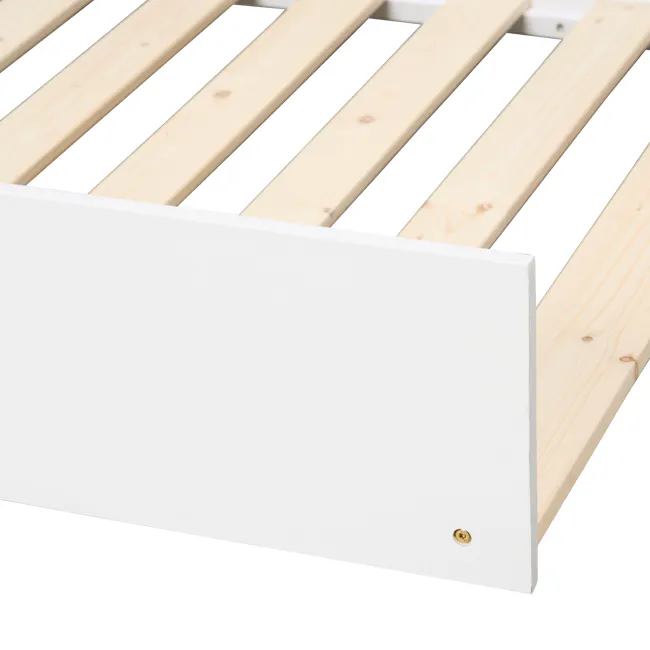 Miko Single Trundle Bed - White - 24