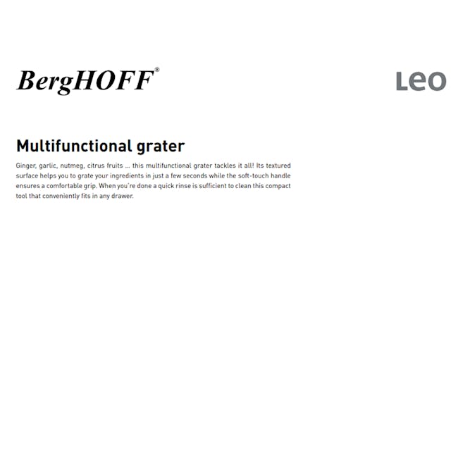 Berghoff Soft Grip Kitchen Multifunctional Grater 23cm - 3